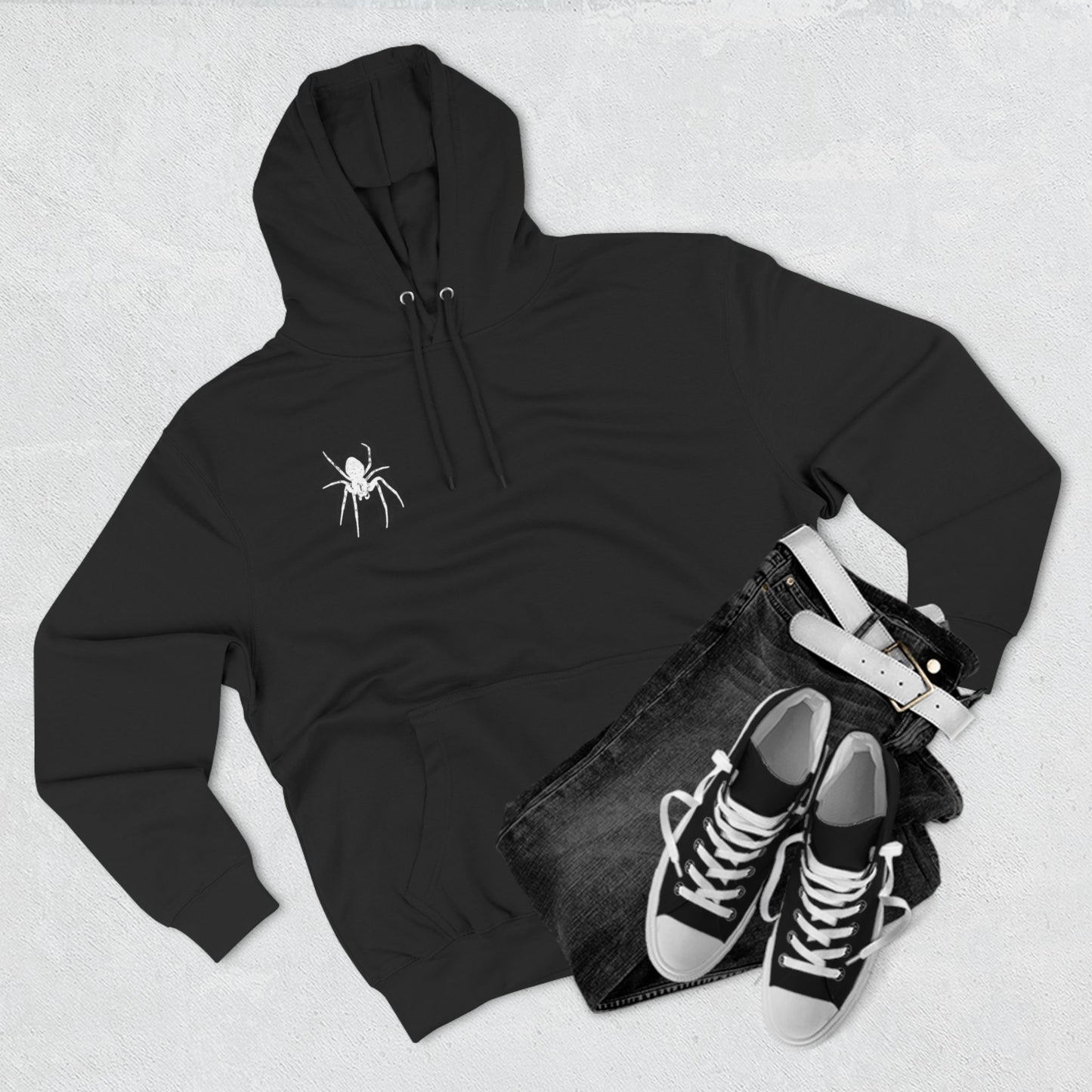 Y2K Spider Three-Panel Fleece Hoodie